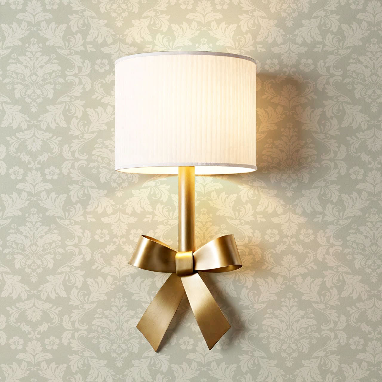Evalia Damask Gray Sage Wallpaper