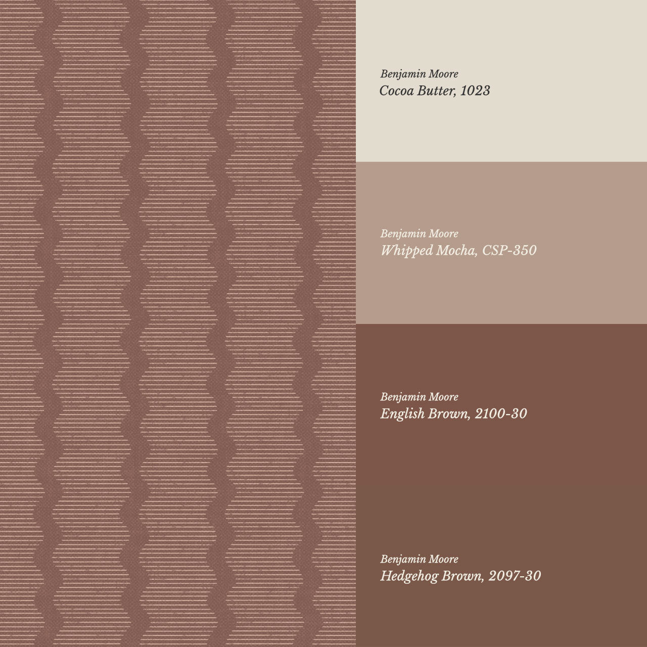 Evangeline Textured Wavy Stripes Cocoa Brown Wallpaper