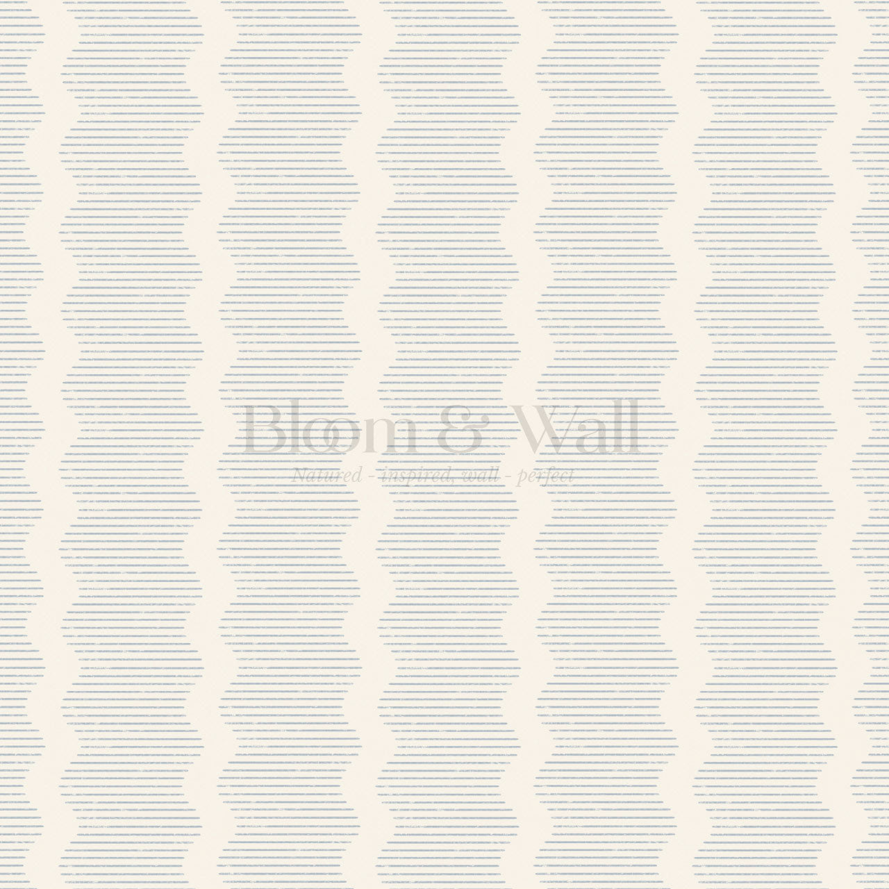 Evangeline Textured Wavy Stripes French Blue Wallpaper