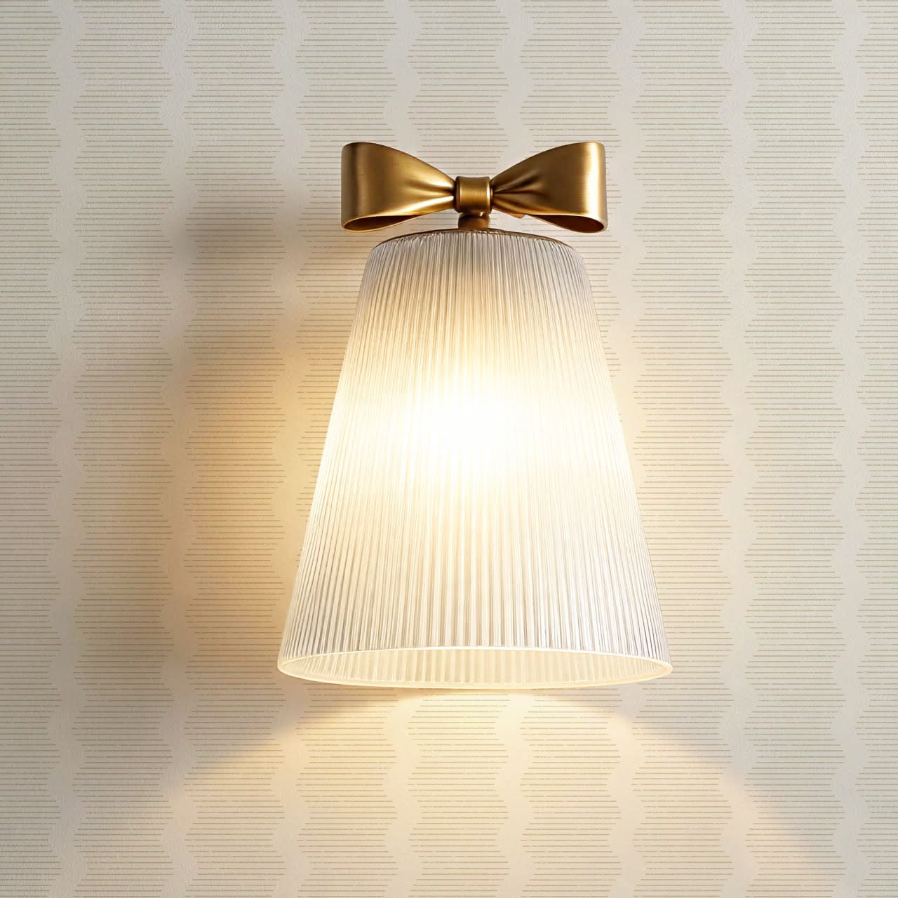 Evangeline Textured Wavy Stripes Light Beige Wallpaper