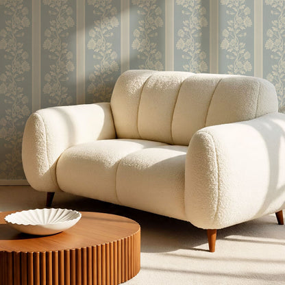 Everleigh Chrysanthemum Stripes French Blue Wallpaper