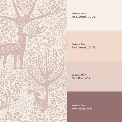 Evita Forest Biome Blush Wallpaper