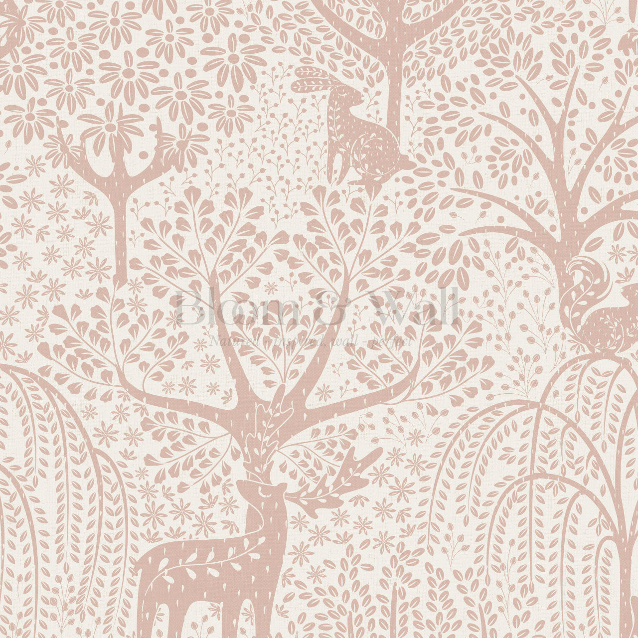 Evita Forest Biome Blush Wallpaper
