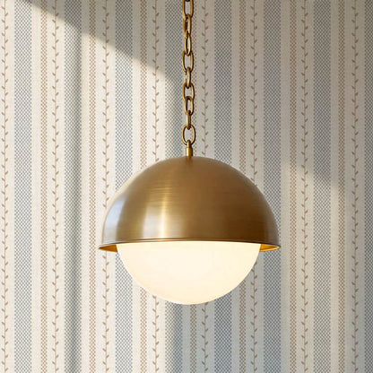 Fabiola Woodland Stripe Ivory Beige Blue Wallpaper