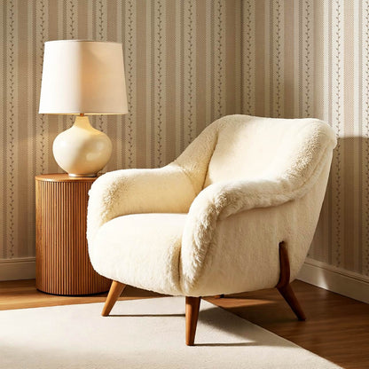 Fabiola Woodland Stripe Ivory Neutral Beige Wallpaper