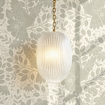 Fae Doves Cream Stone Wallpaper