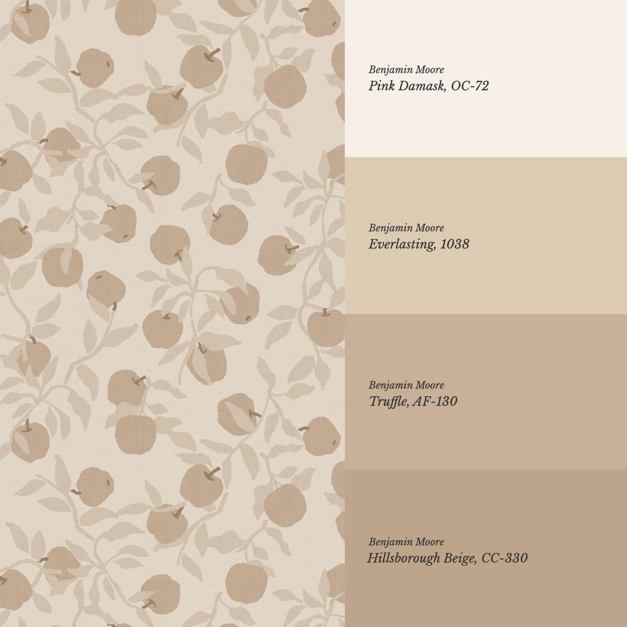 Faith Apple Orchard Beige Wallpaper