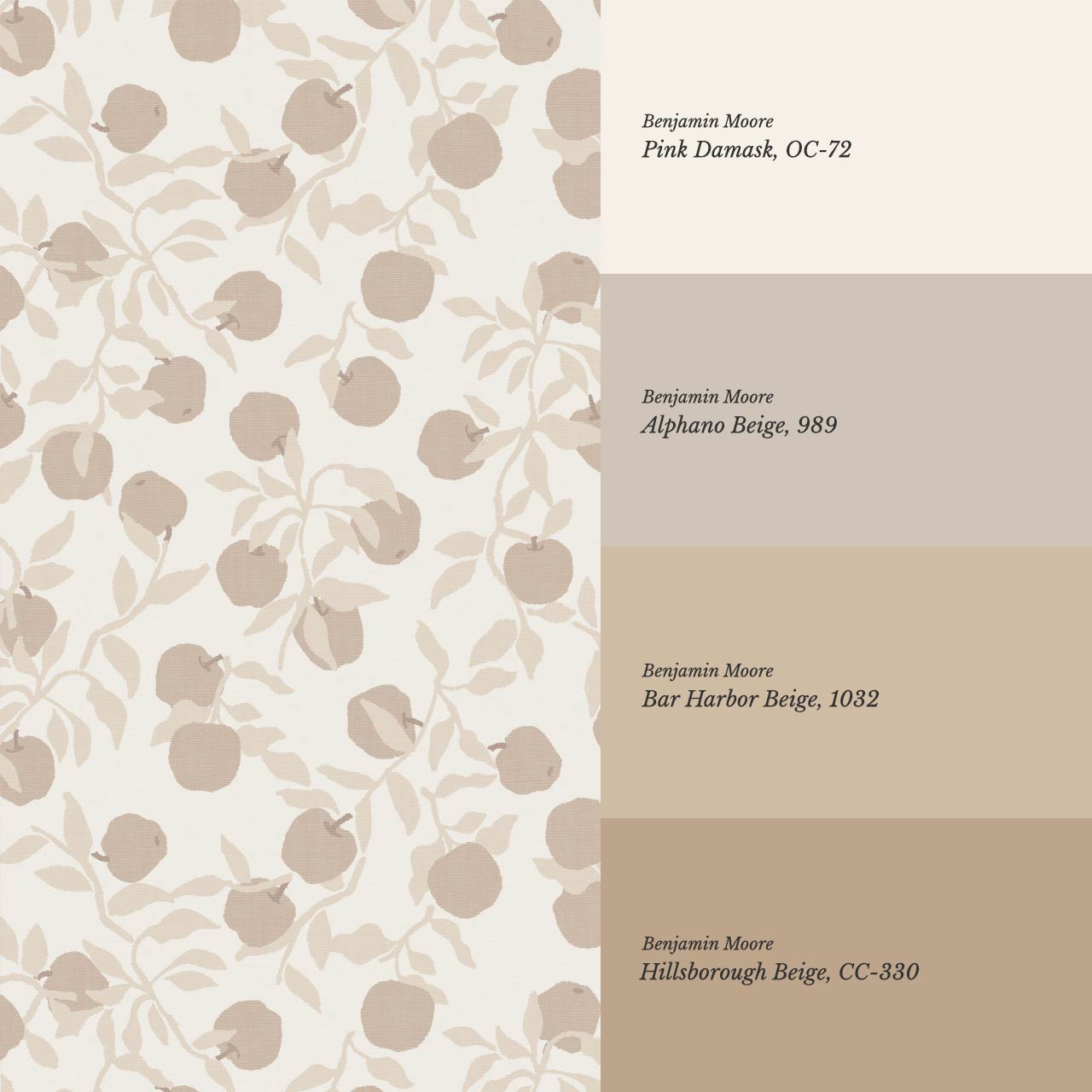 Faith Apple Orchard Taupe Wallpaper