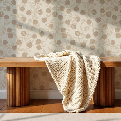 Faith Apple Orchard Taupe Wallpaper