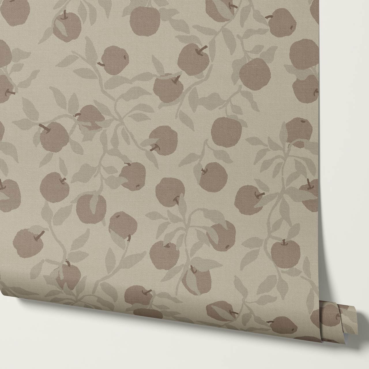 Faith Apple Orchard Antique Brown Wallpaper