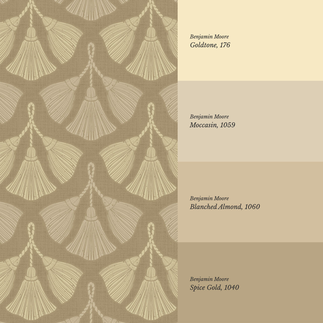 Fantasia Tassel Gold Wallpaper