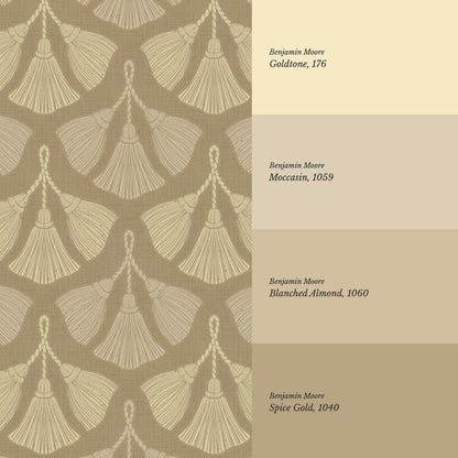 Fantasia Tassel Gold Wallpaper