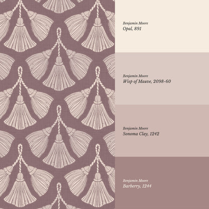 Fantasia Tassel Mauve Wallpaper
