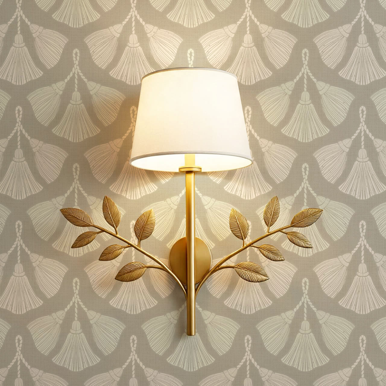 Fantasia Tassel Pastel Brown Wallpaper