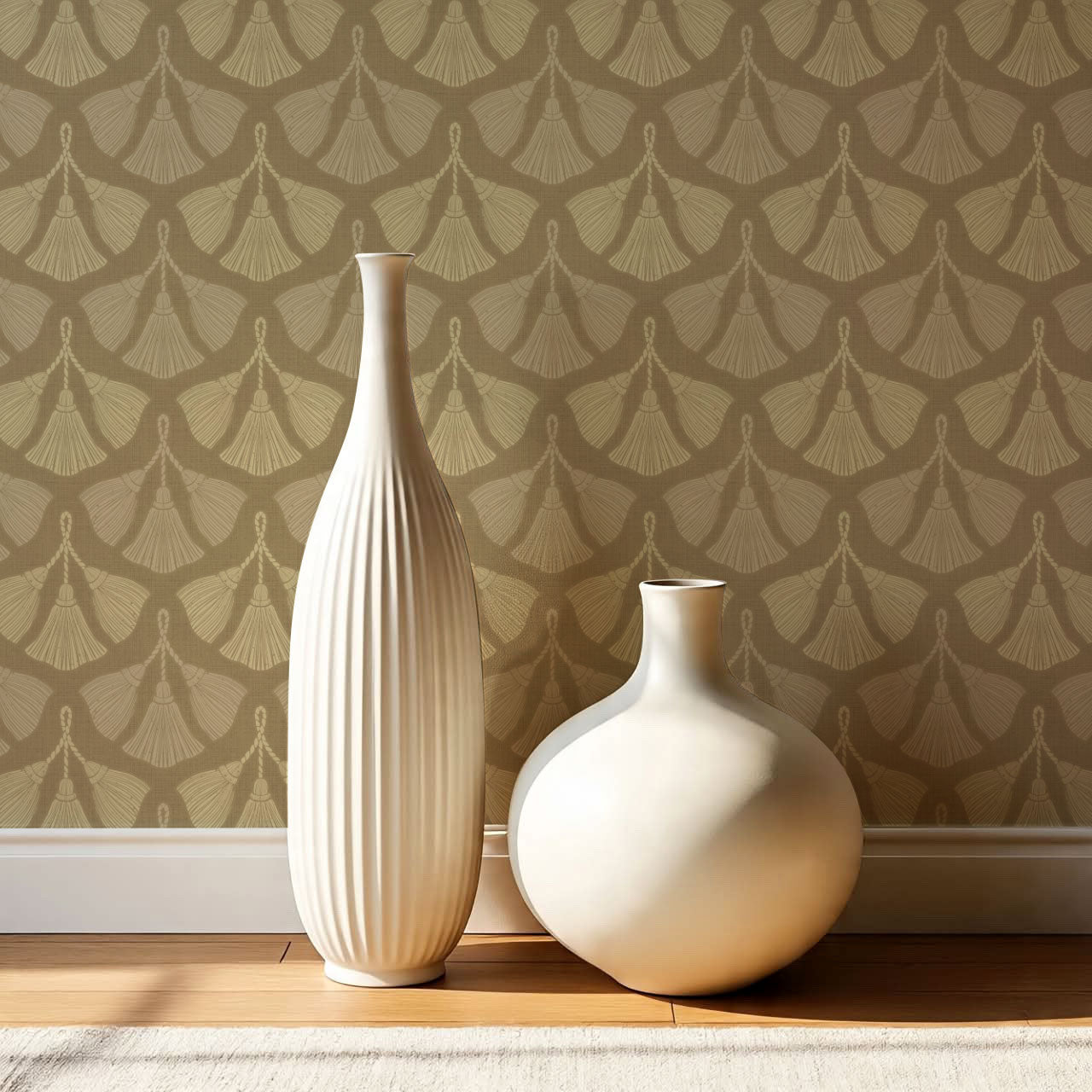 Fantasia Tassel Gold Wallpaper