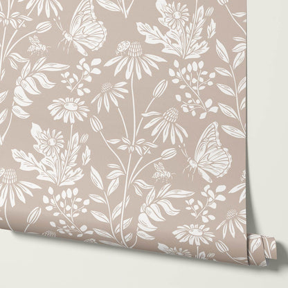 Faye Flutterby Clay Wallpaper