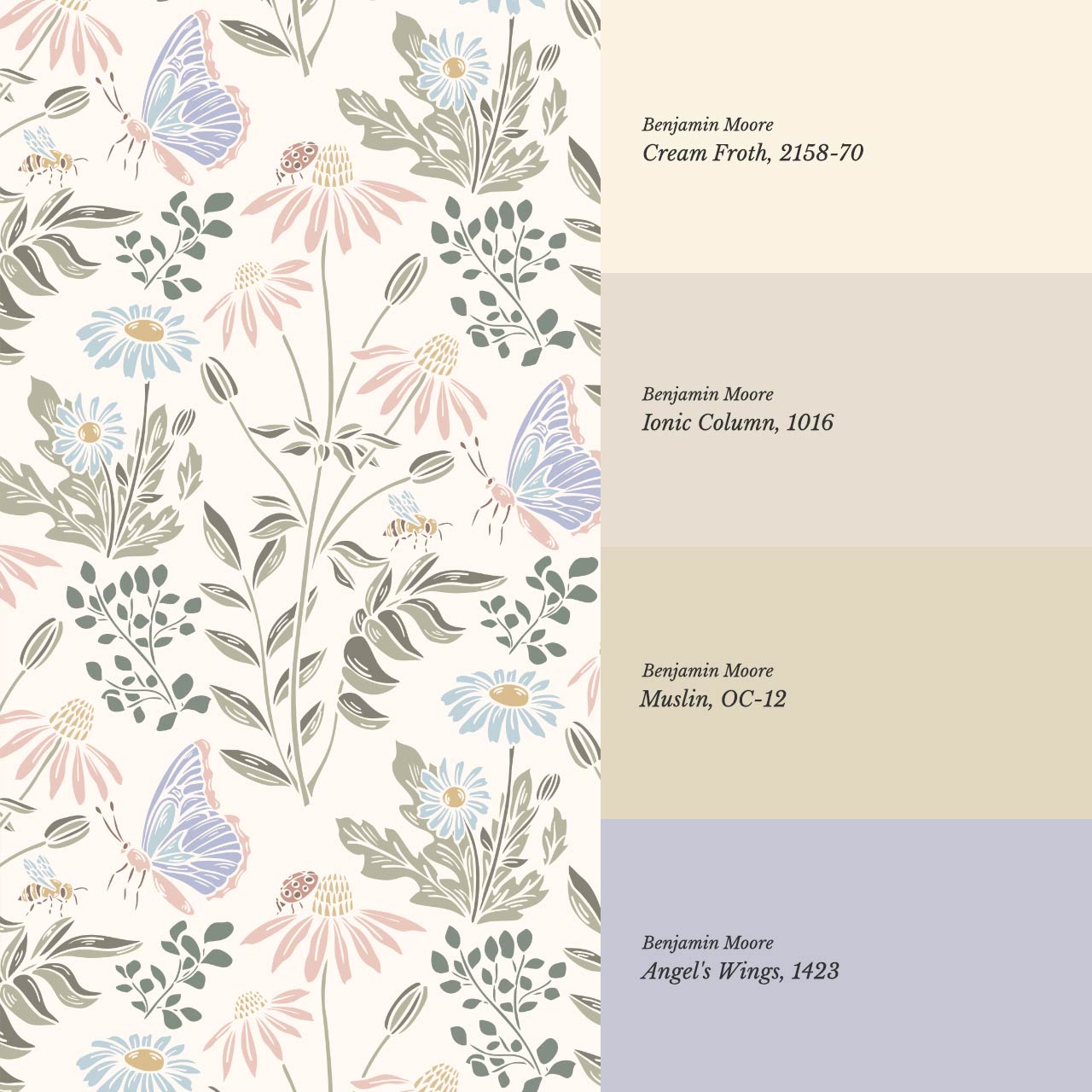 Faye Flutterby Pastel Wallpaper