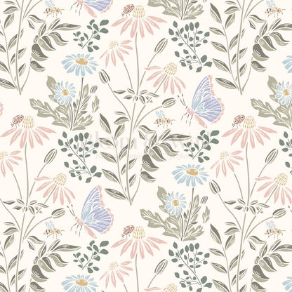 Faye Flutterby Pastel Wallpaper