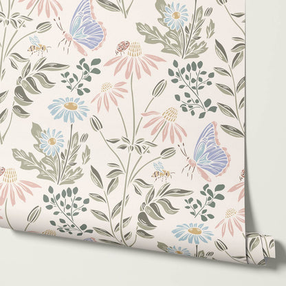 Faye Flutterby Pastel Wallpaper