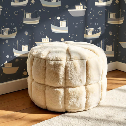 Felix Out to Sea Sailboats Blue Tan Wallpaper