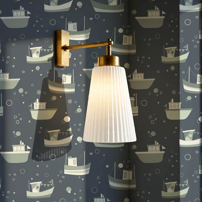 Felix Out to Sea Sailboats Blue Green Wallpaper