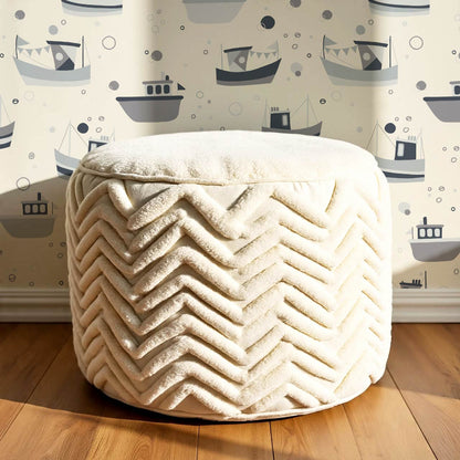 Felix Out to Sea Sailboats Cream Blue Wallpaper