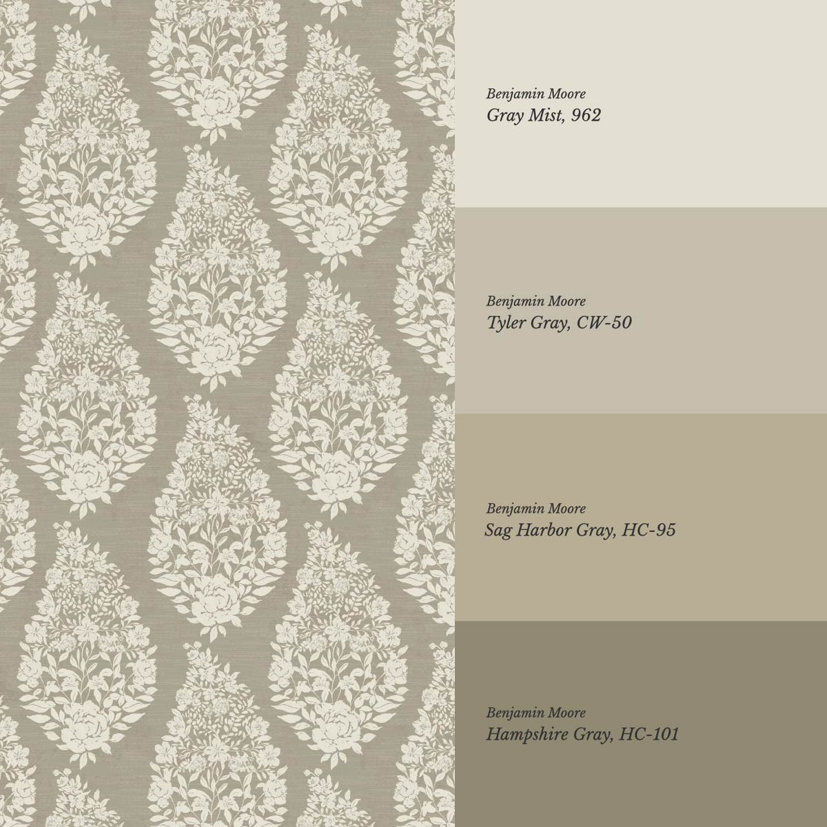 Fida Heirloom Paisley Sandstone Bone Wallpaper