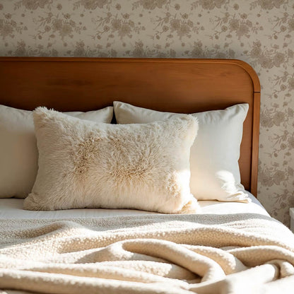 Fina Roses of Memory Muted Taupe Beige Wallpaper
