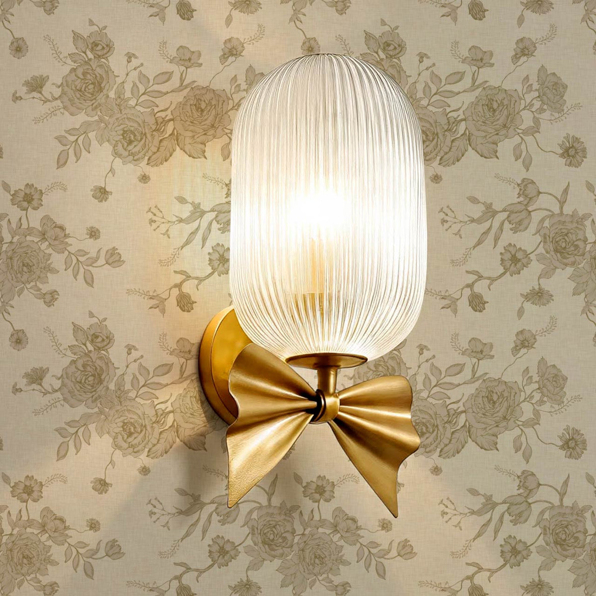 Fina Roses of Memory Warm Beige Olive Wallpaper