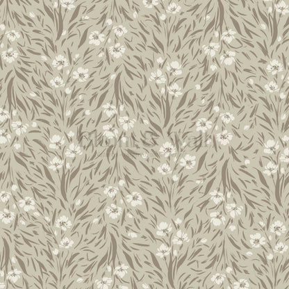 Flora Botanical Beige Wallpaper