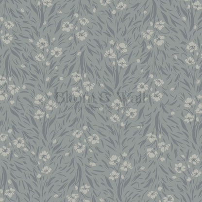 Flora Botanical Gray Cardigan Wallpaper