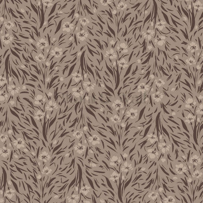 Flora Botanical Mocha Wallpaper