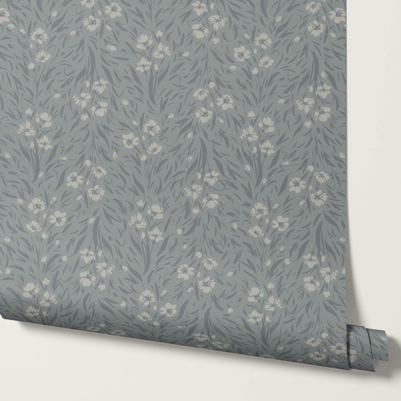 Flora Botanical Gray Cardigan Wallpaper