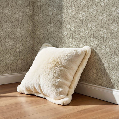 Flora Botanical Beige Wallpaper