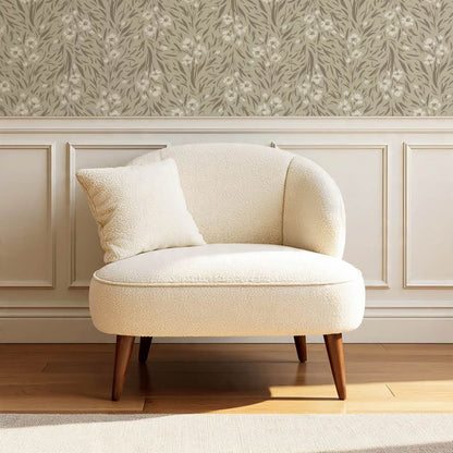 Flora Botanical Beige Wallpaper