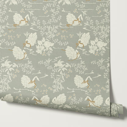 Florence Sage Swan Lake Wallpaper