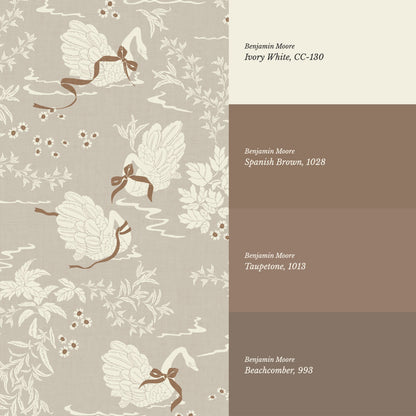 Florence Taupe Swan Lake Wallpaper