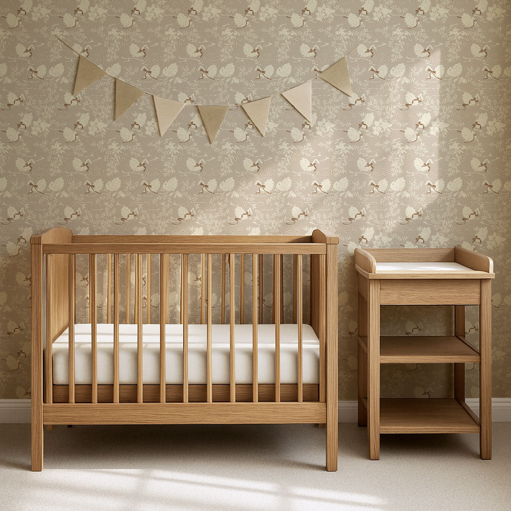 Florence Taupe Swan Lake Wallpaper