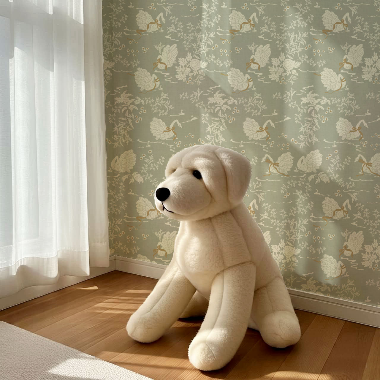 Florence Sage Swan Lake Wallpaper
