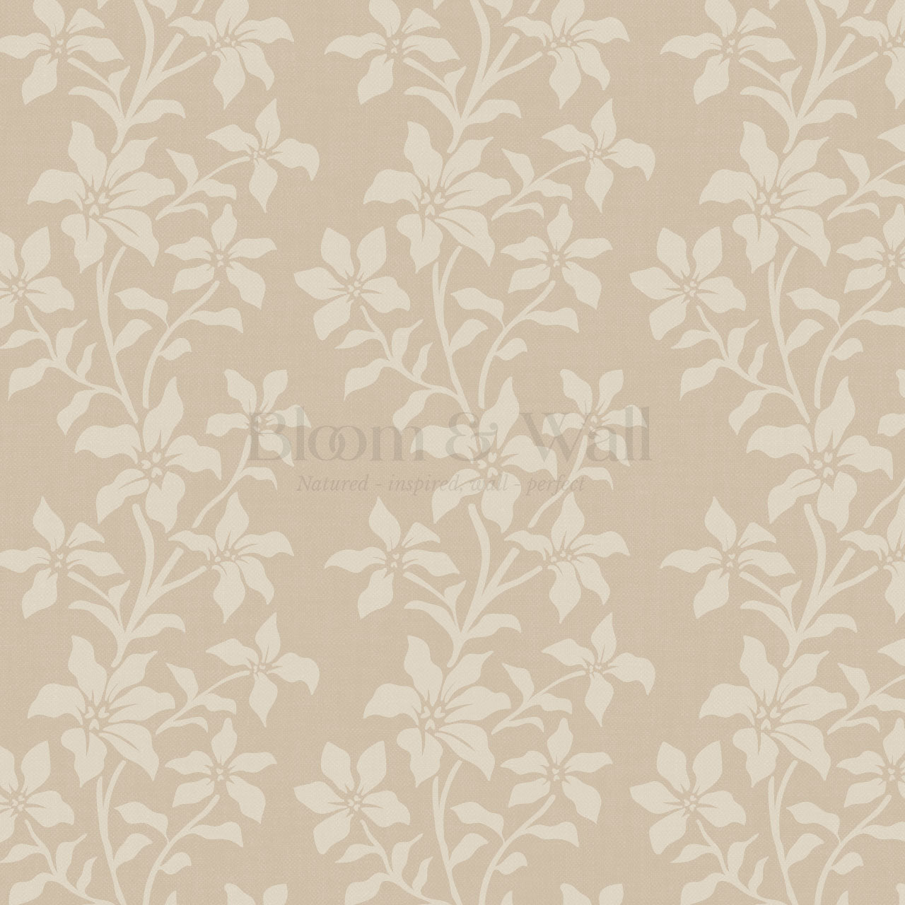 Fossette Botanical Vines Beige Wallpaper