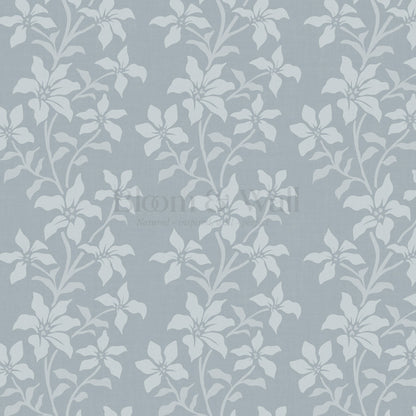 Fossette Botanical Vines Blue Wallpaper