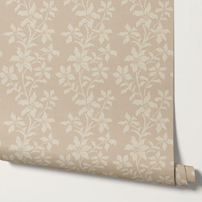 Fossette Botanical Vines Beige Wallpaper