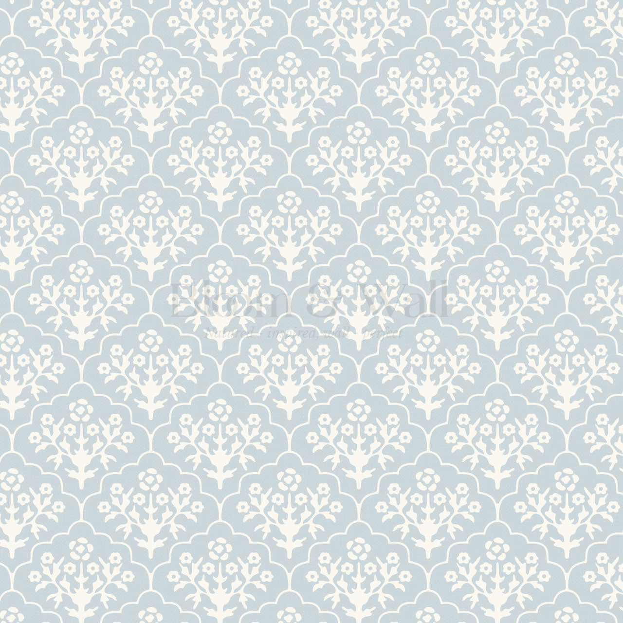 Frankie Blooms Baby Blue Wallpaper