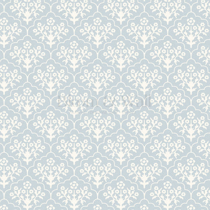 Frankie Blooms Baby Blue Wallpaper