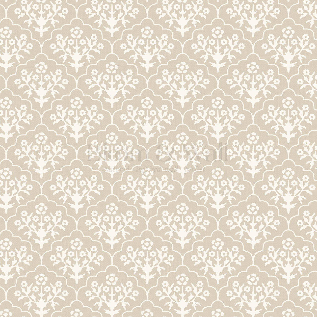 Frankie Blooms Beige Wallpaper