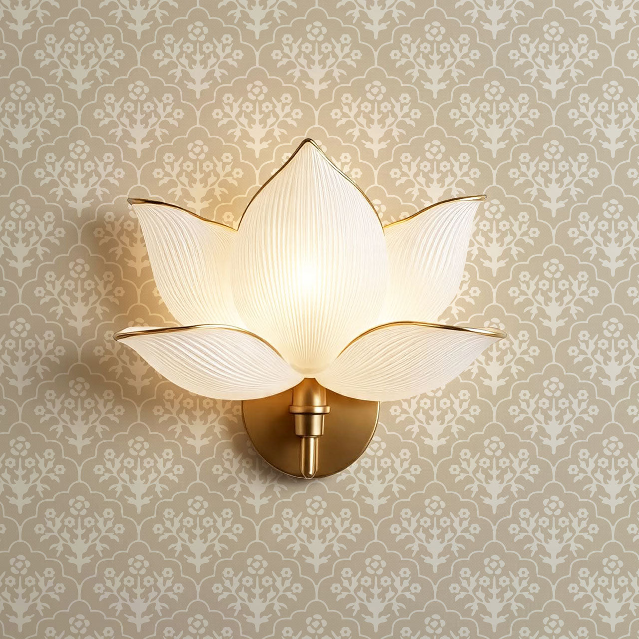Frankie Blooms Beige Wallpaper