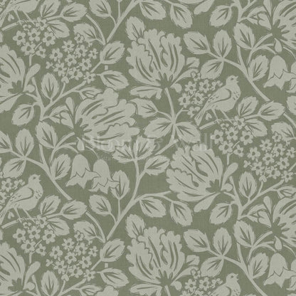 Gabriella Boho Birds and Floral Vines Forest Wallpaper