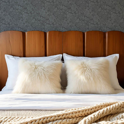 Gabriella Boho Birds and Floral Vines Slate Wallpaper