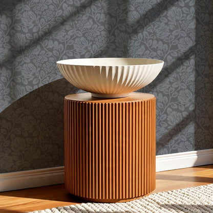 Gabriella Boho Birds and Floral Vines Slate Wallpaper