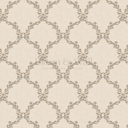Gala Twining Vines Beige Stone Wallpaper